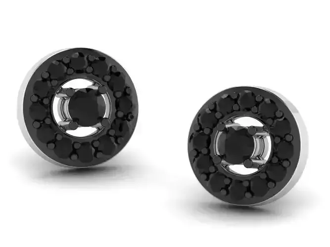 Solitaire Diamond Earring 3D print model
