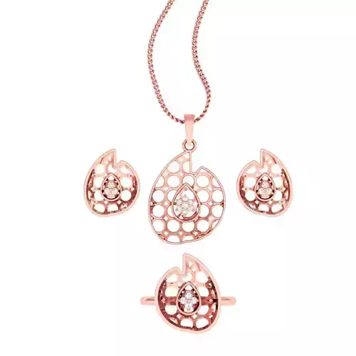 Ring Earrings Pendant Combo