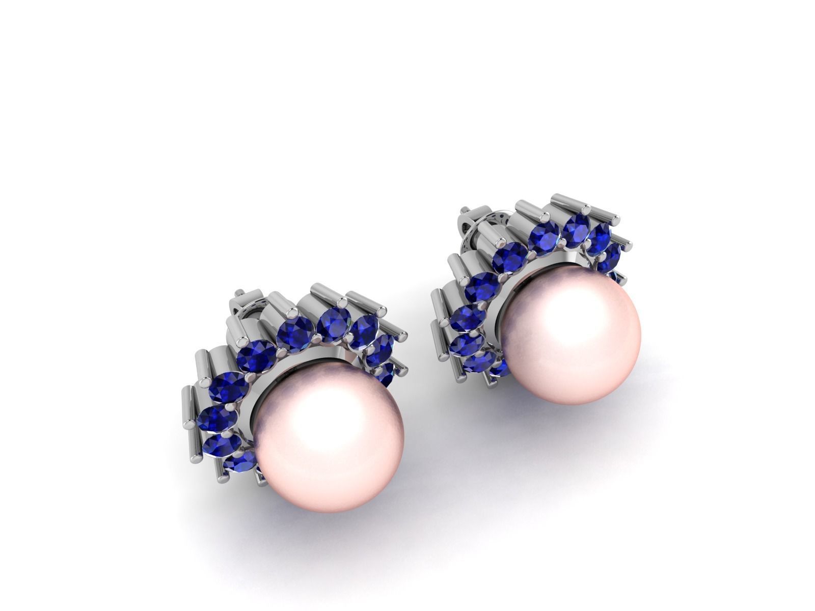 Women Solitaire Opal Stone  Earring 3D print model_1
