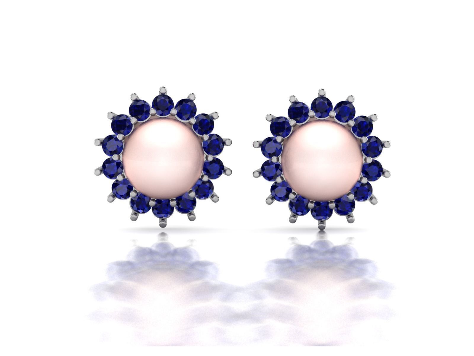 Women Solitaire Opal Stone  Earring 3D print model_3