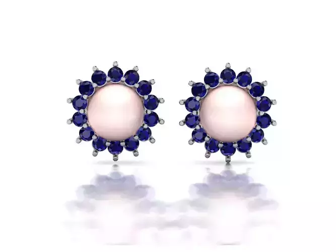 Women Solitaire Opal Stone  Earring