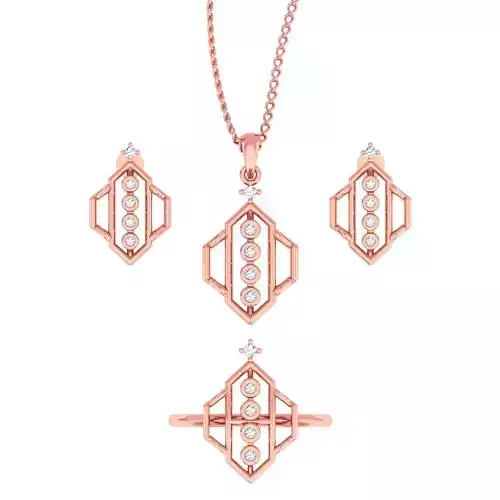 Ring Earrings Pendant Combo