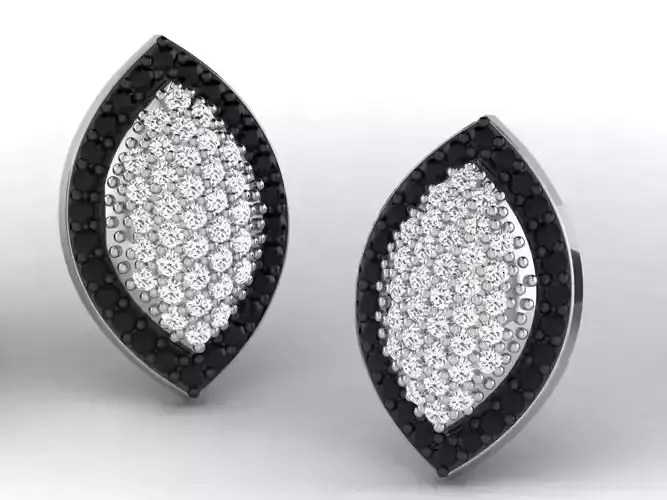 Women Solitaire Diamond Earring 3D print model