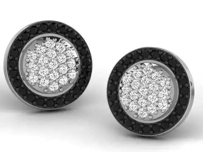 Women Solitaire Diamond Earring 3D print model