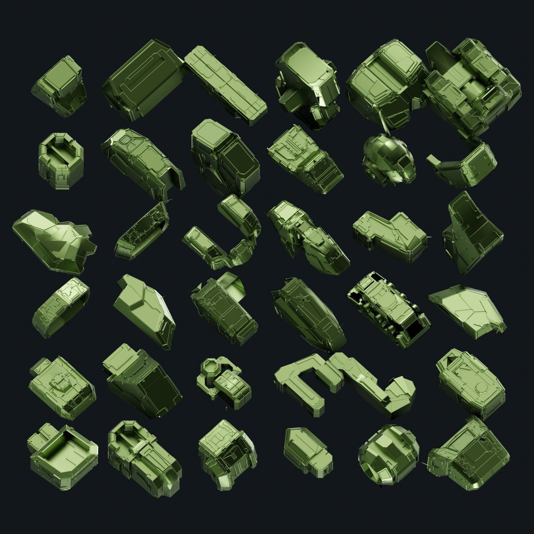 150 HARD-SURFACE KITBASH VOL 02 3D model_2