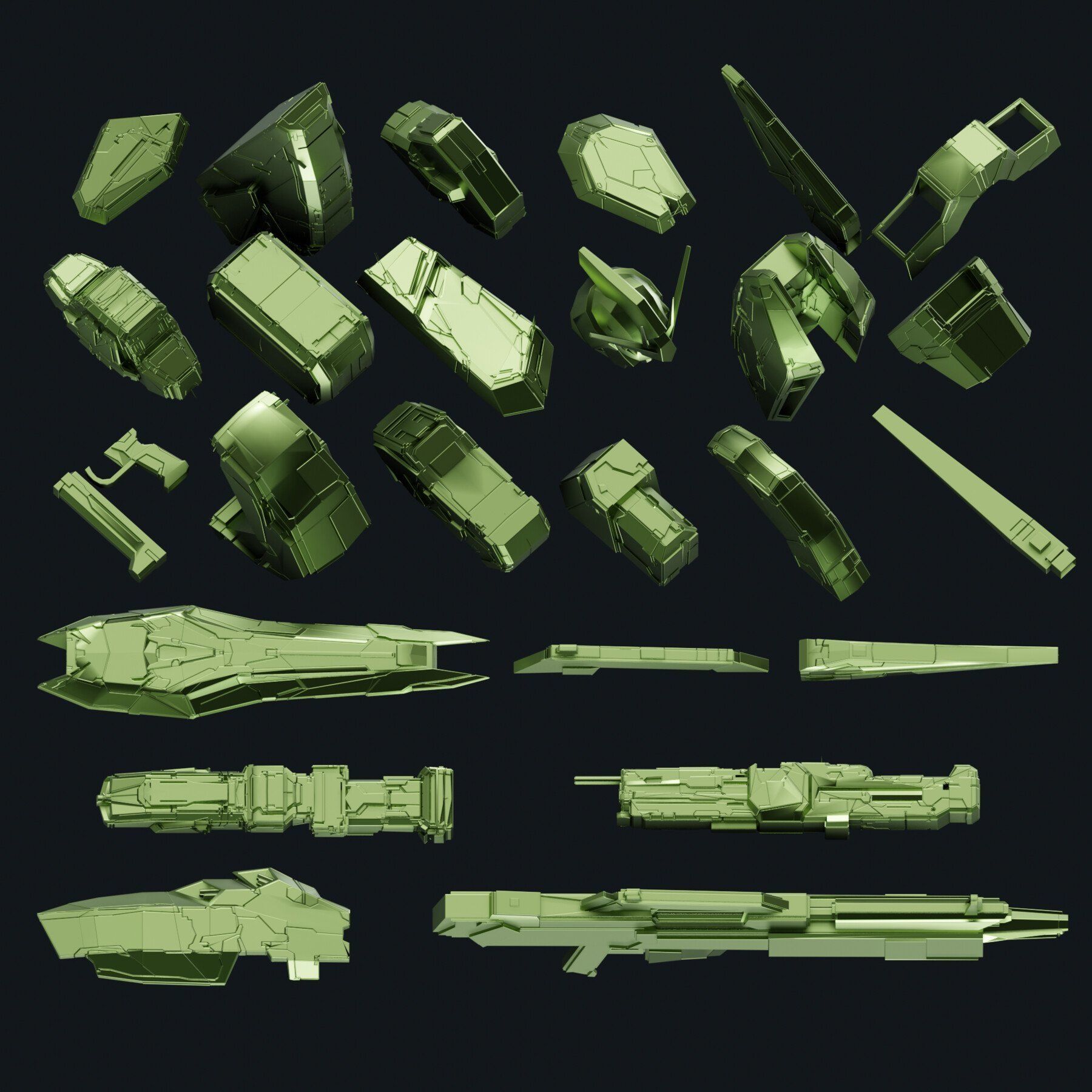 150 HARD-SURFACE KITBASH VOL 02 3D model_5