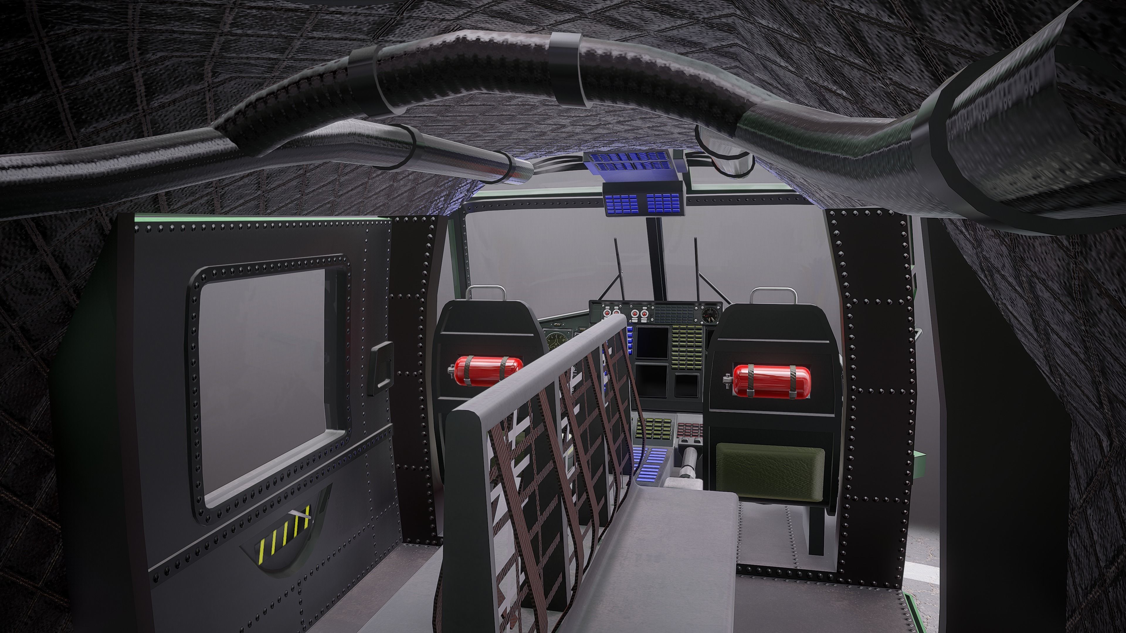 British helicopter Low-poly 3D model_7