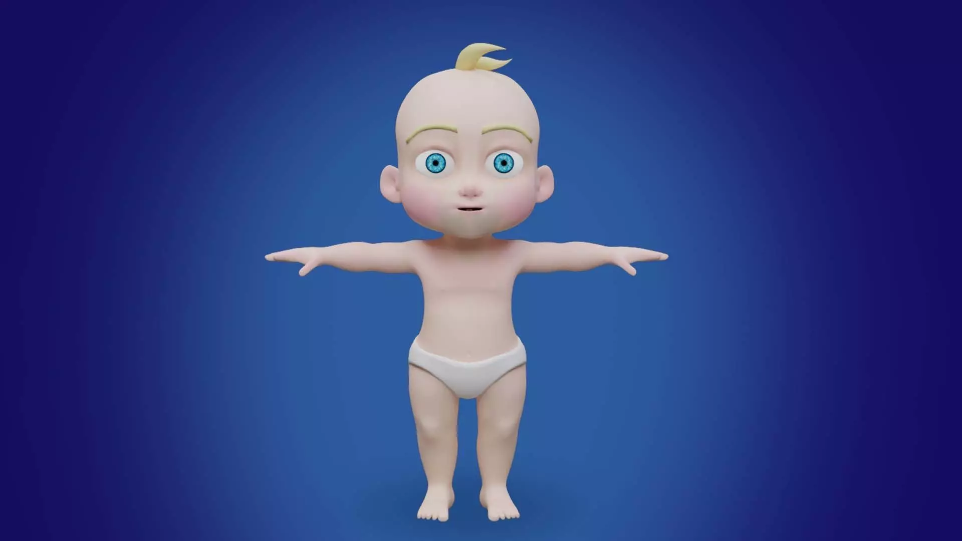 Baby T Pose 3D model 3D model_0