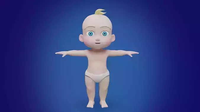 Baby T Pose 3D model