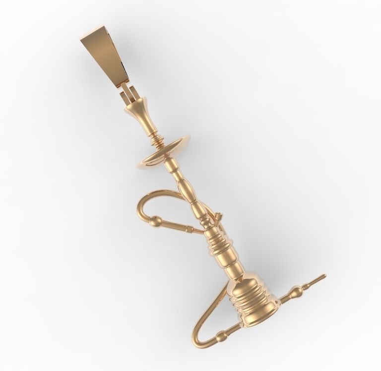 hookah pendant 3D print model_4
