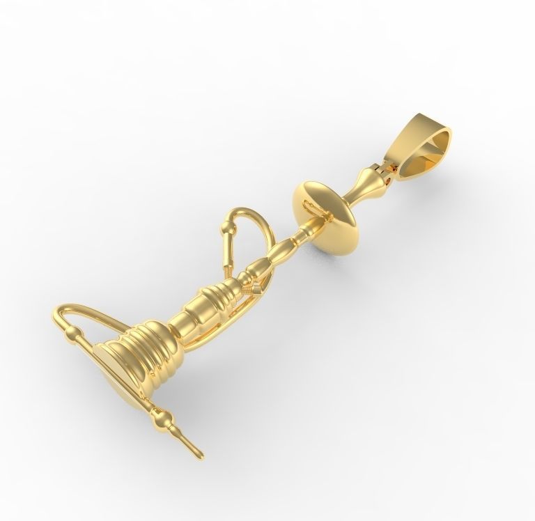 hookah pendant 3D print model_3