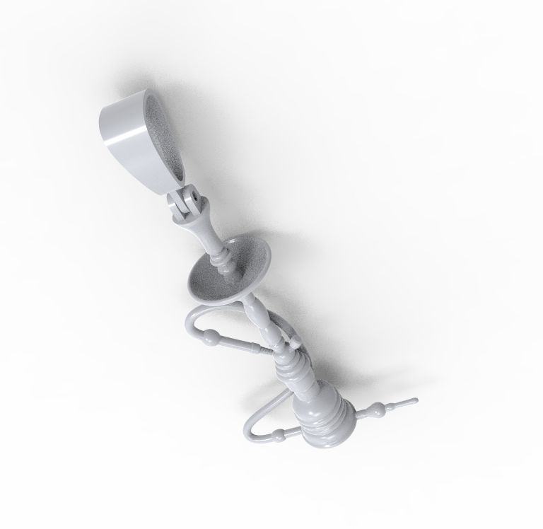 hookah pendant 3D print model_5