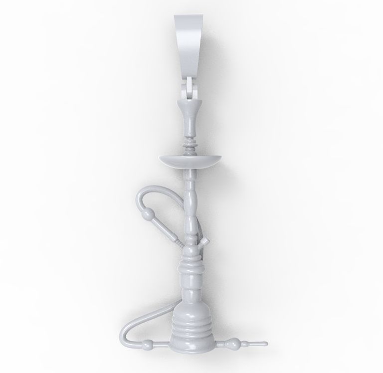 hookah pendant 3D print model_6
