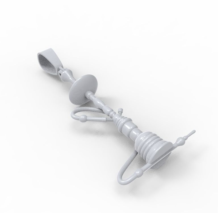 hookah pendant 3D print model_8