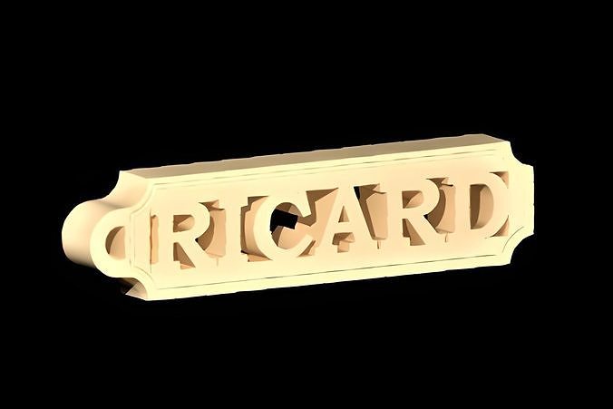 Porte cle RICARD 3D print model
