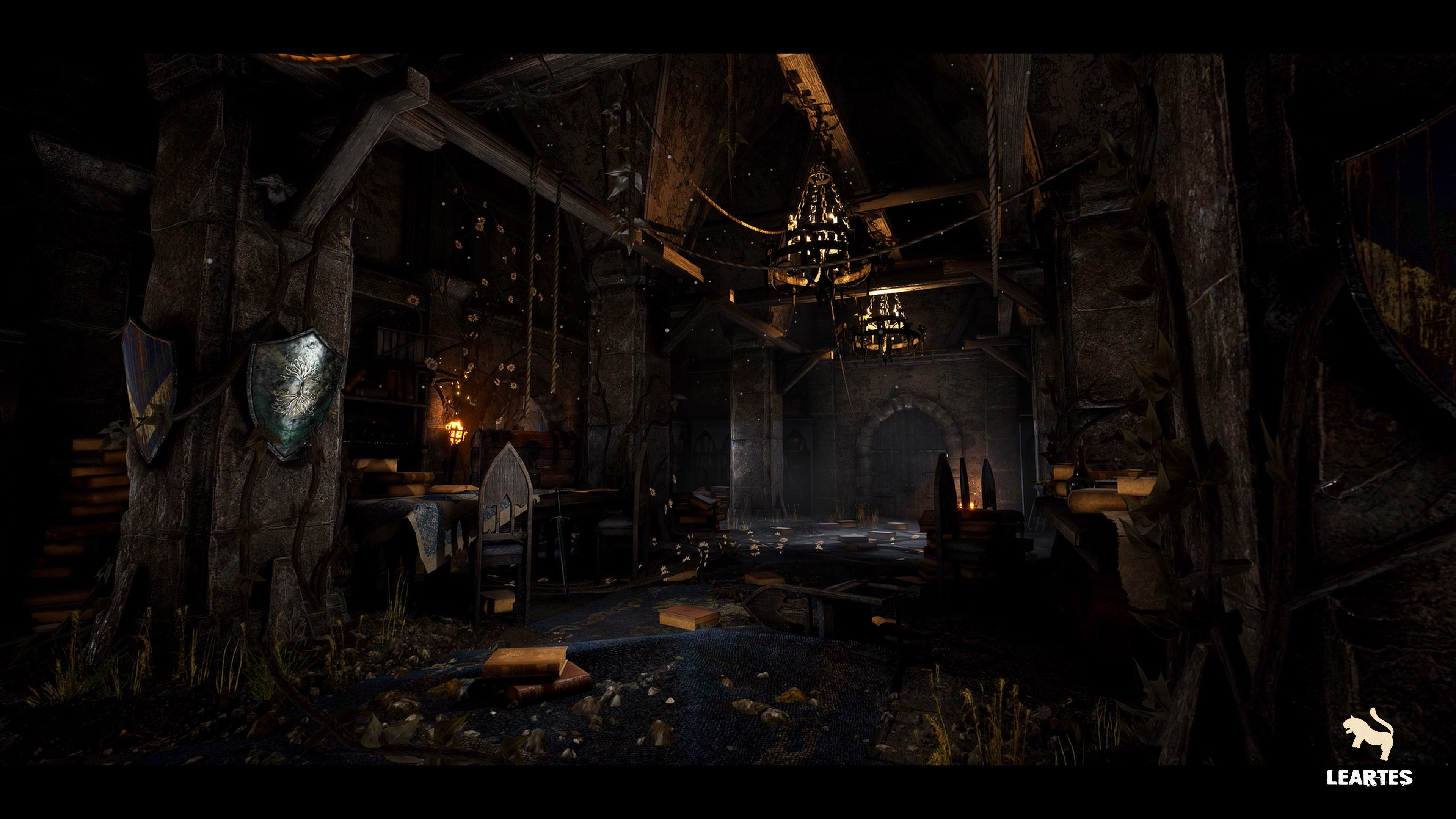 Medieval Castle Village Environment Low-poly 3D model_15