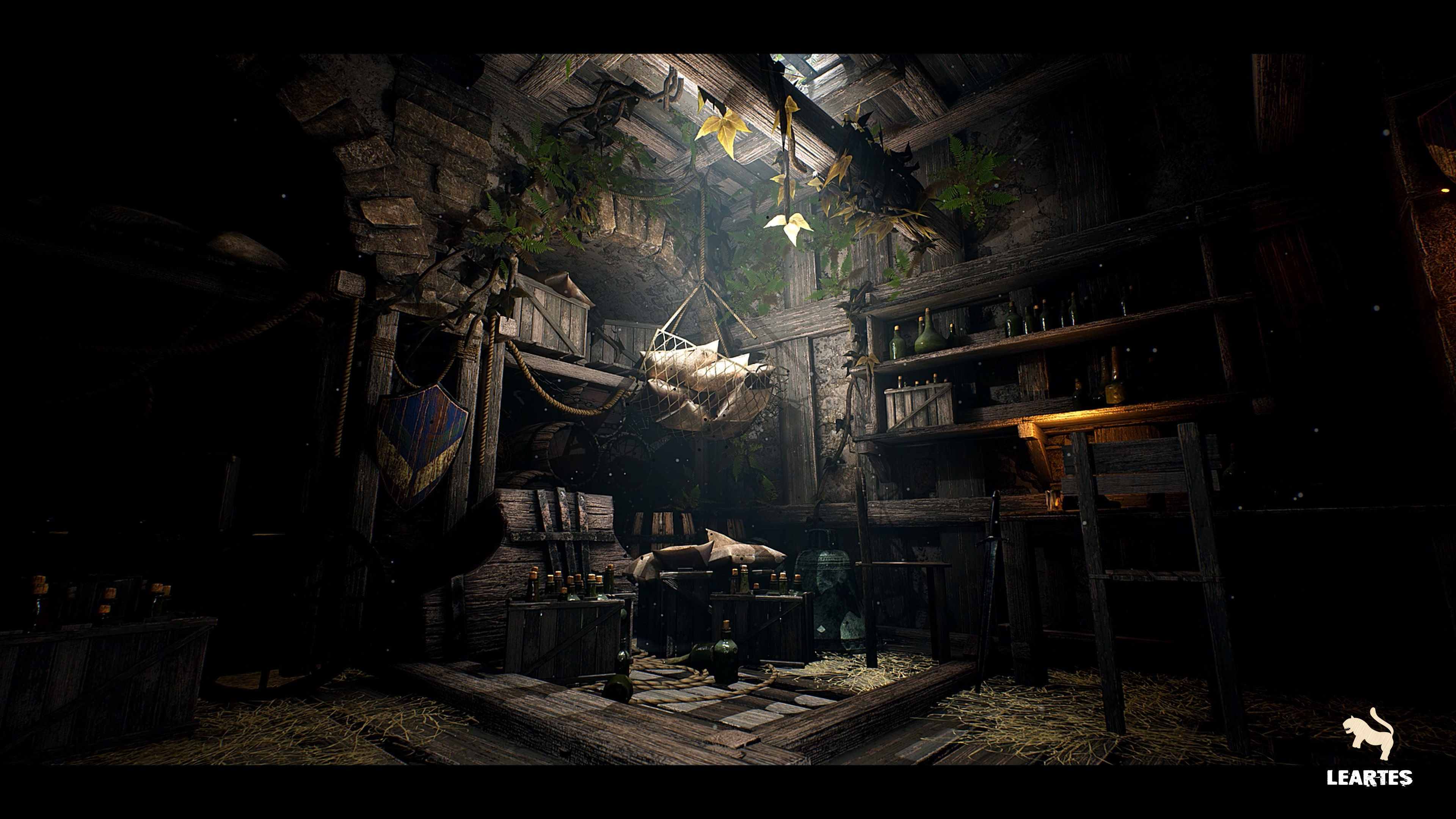 Medieval Castle Village Environment Low-poly 3D model_4