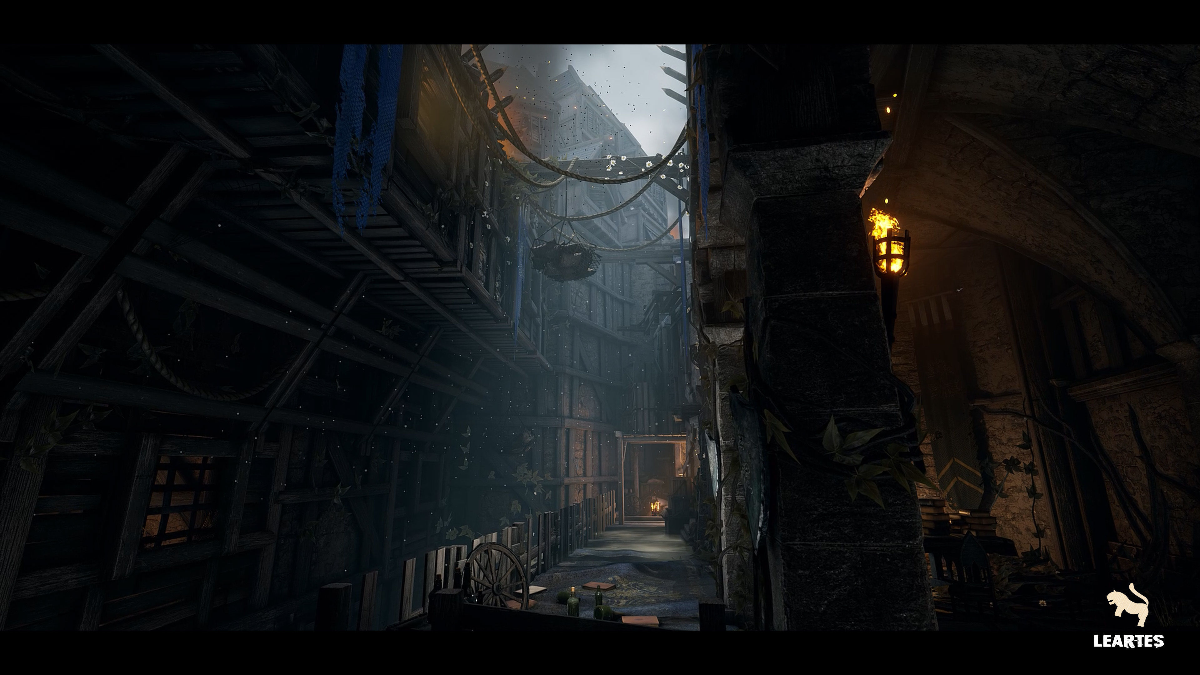 Medieval Castle Village Environment Low-poly 3D model_16