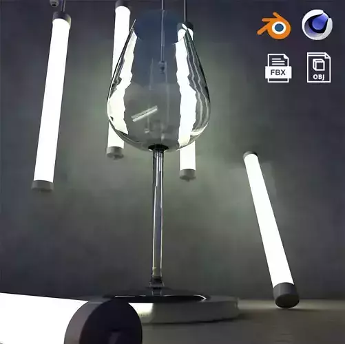 Bordo Wine Glass 3D model