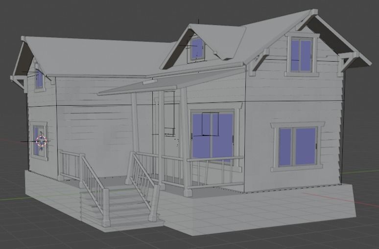 Abandoned House 3D model_1