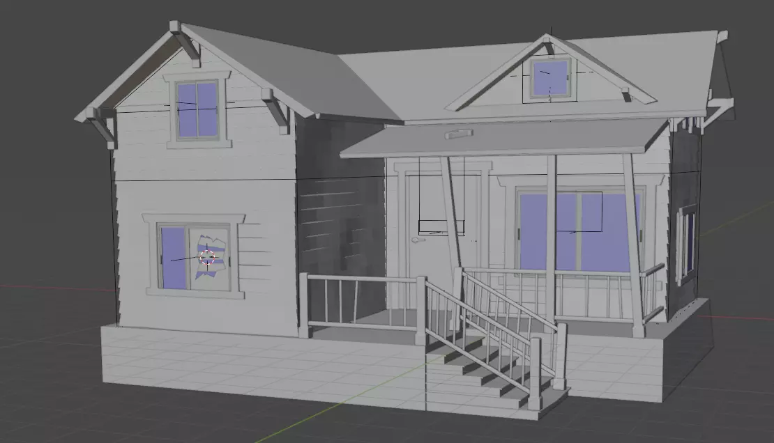 Abandoned House 3D model_0