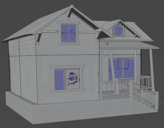 Abandoned House 3D model_2