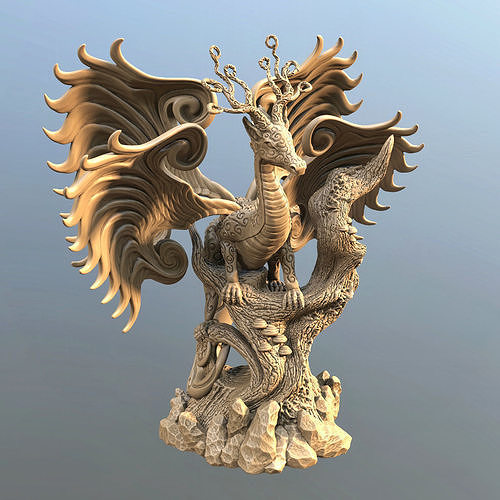 Eirvu Dragon of the Fae 3D print model