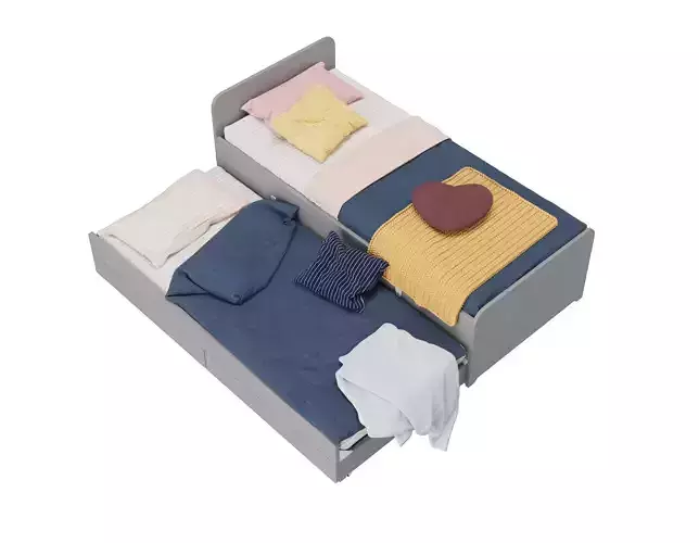 IKEA Slakt Single Bed 3D Model for 3ds Max