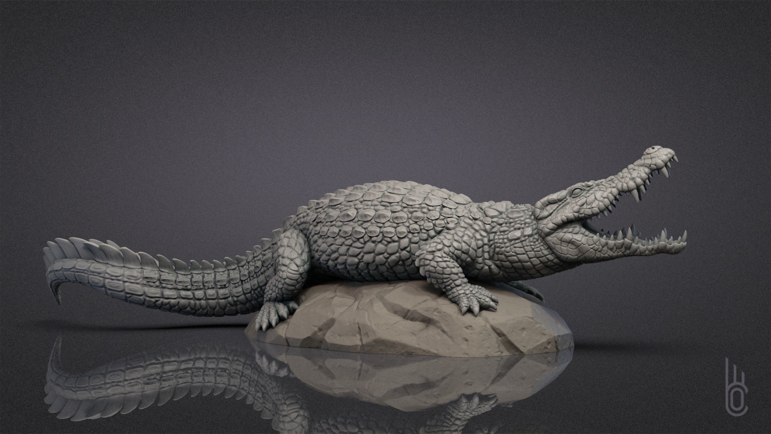 Nile Crocodile 3D print model_5