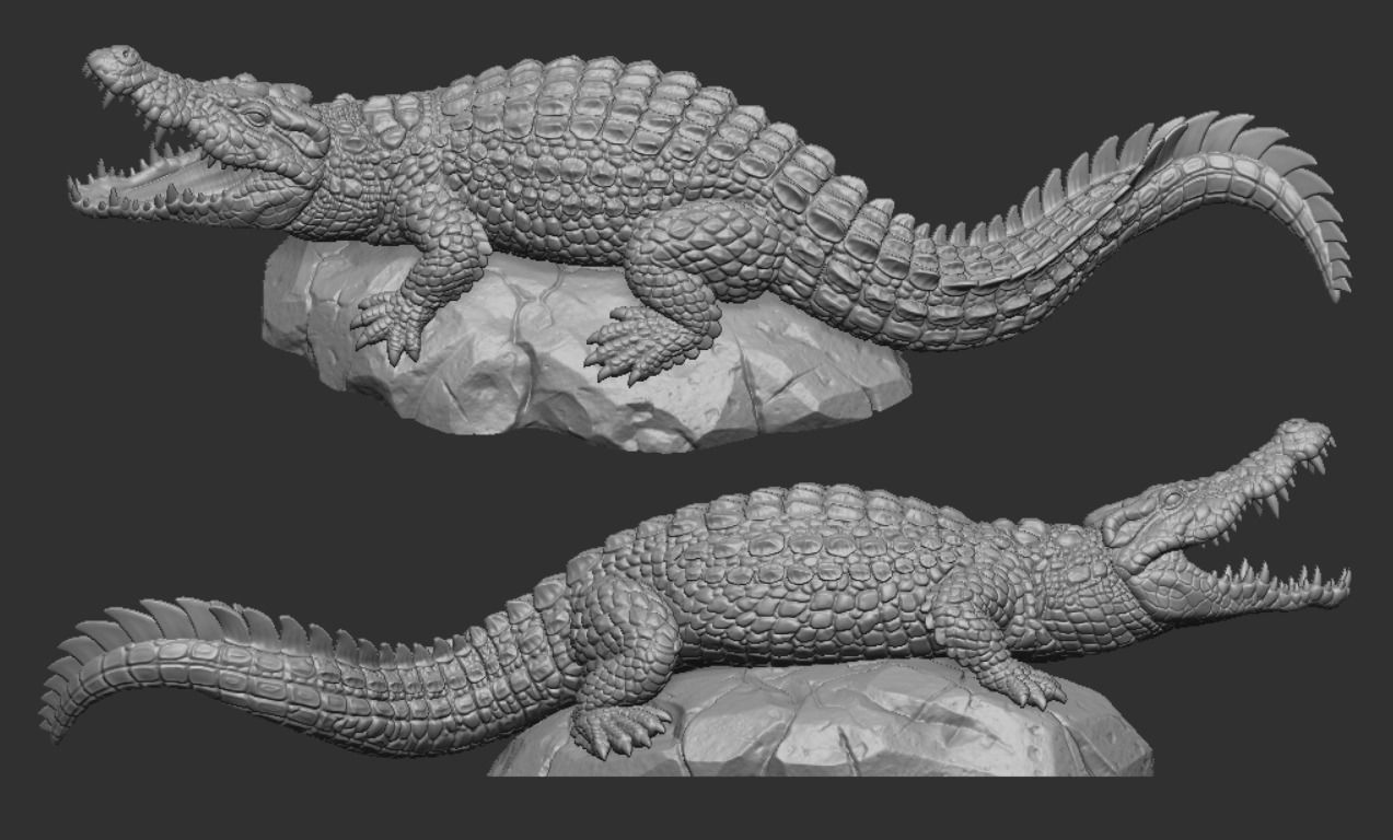 Nile Crocodile 3D print model_13