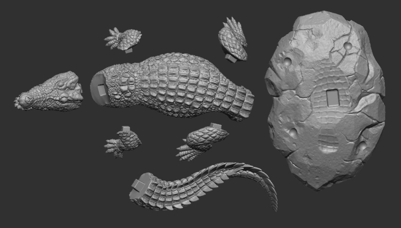 Nile Crocodile 3D print model_14