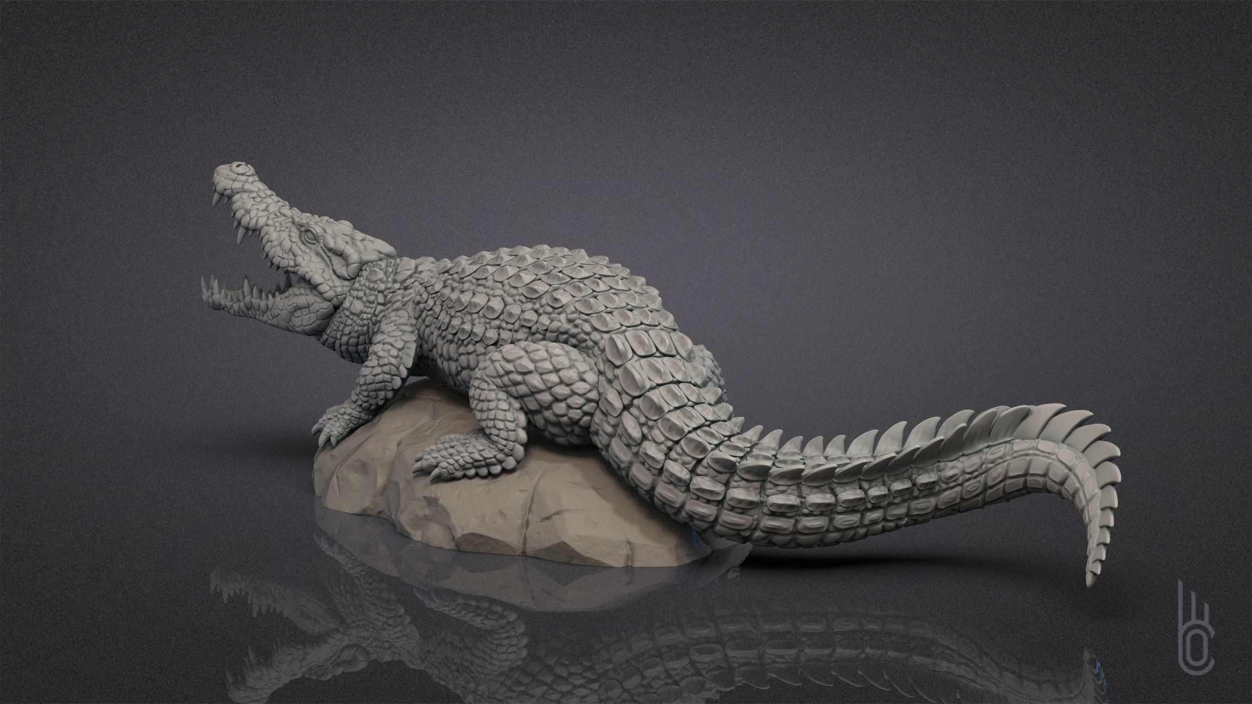 Nile Crocodile 3D print model_3