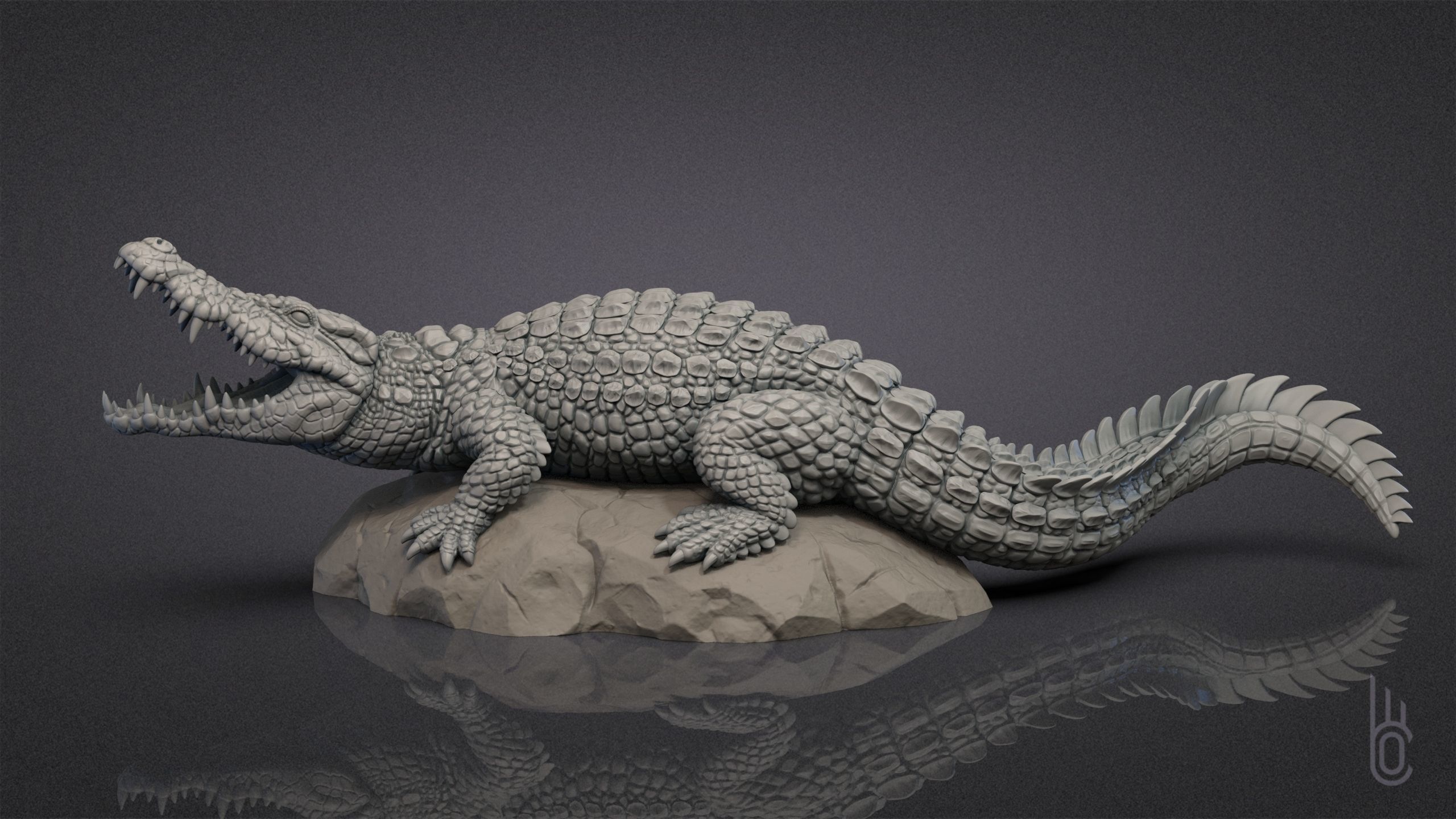 Nile Crocodile 3D print model_2