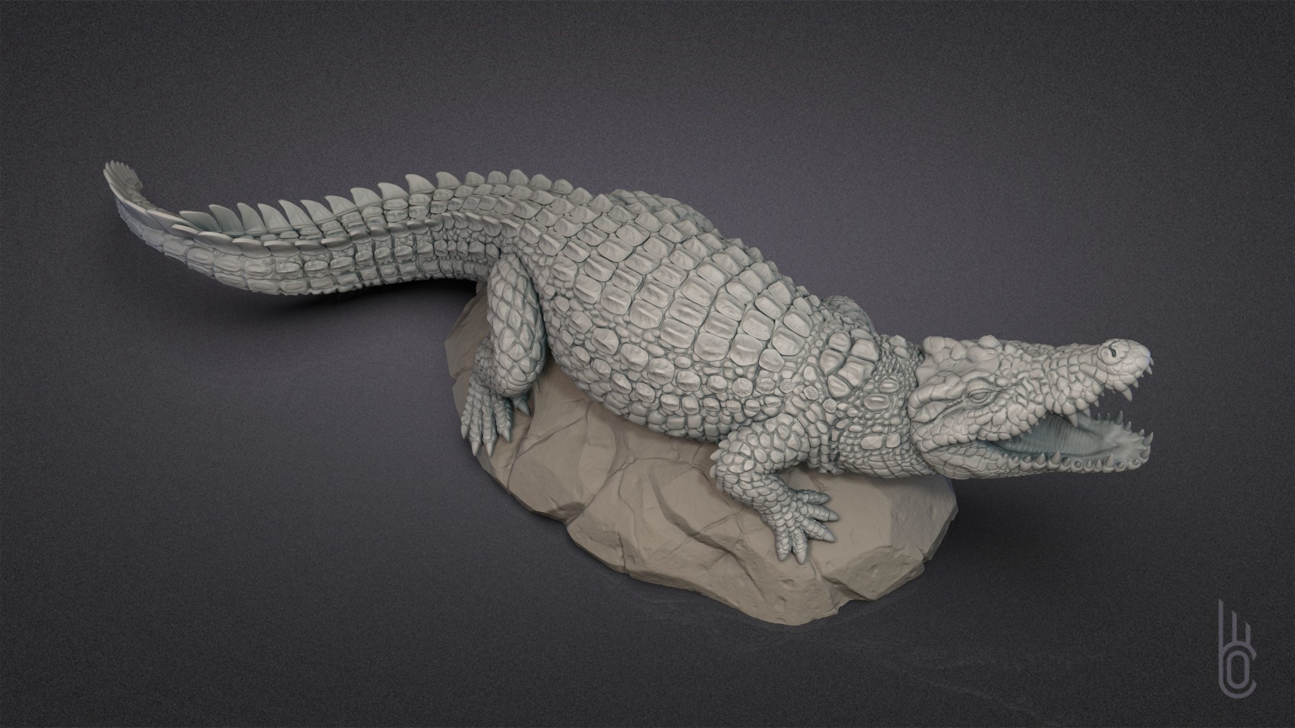 Nile Crocodile 3D print model_7
