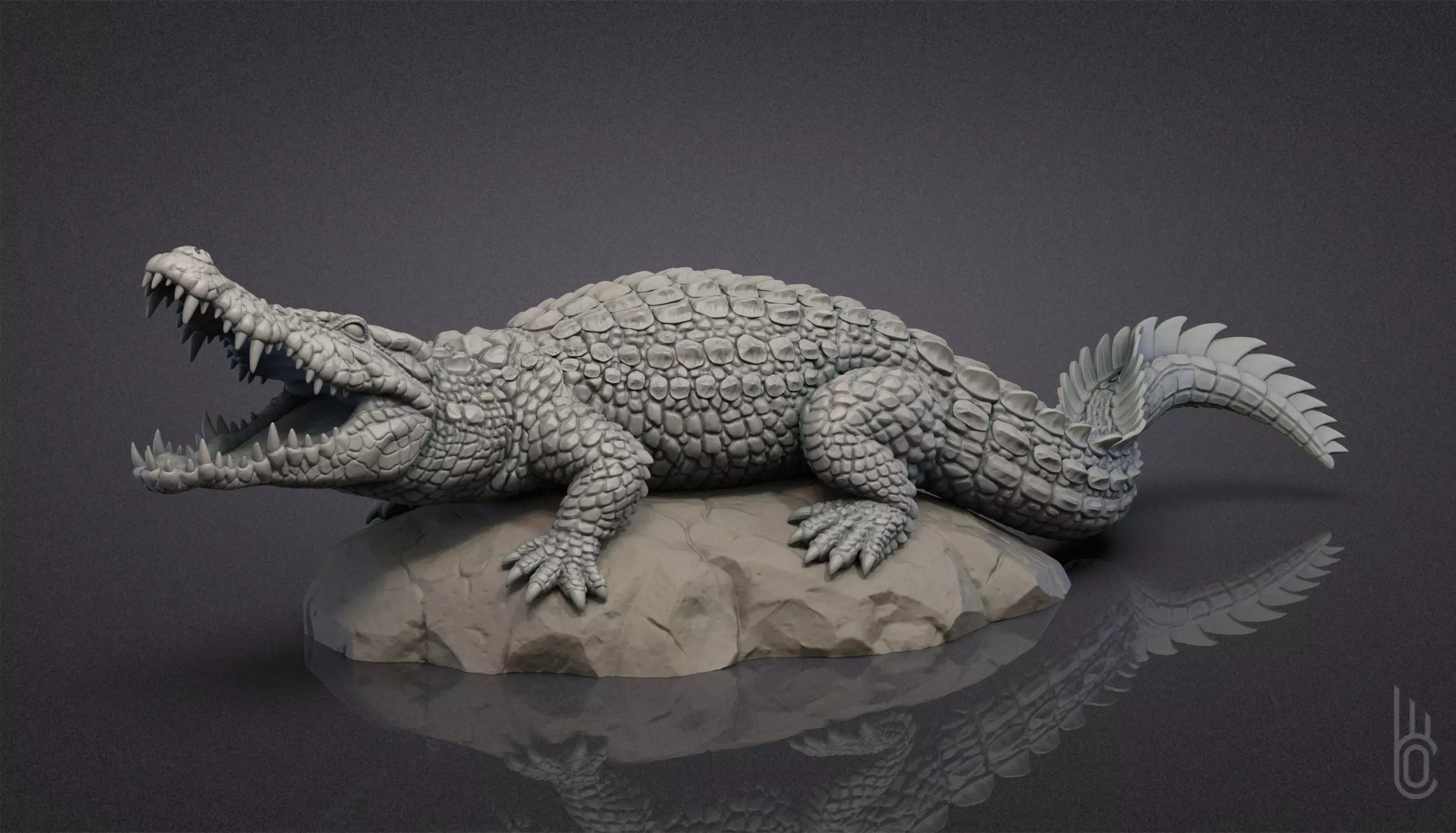Nile Crocodile 3D print model_0