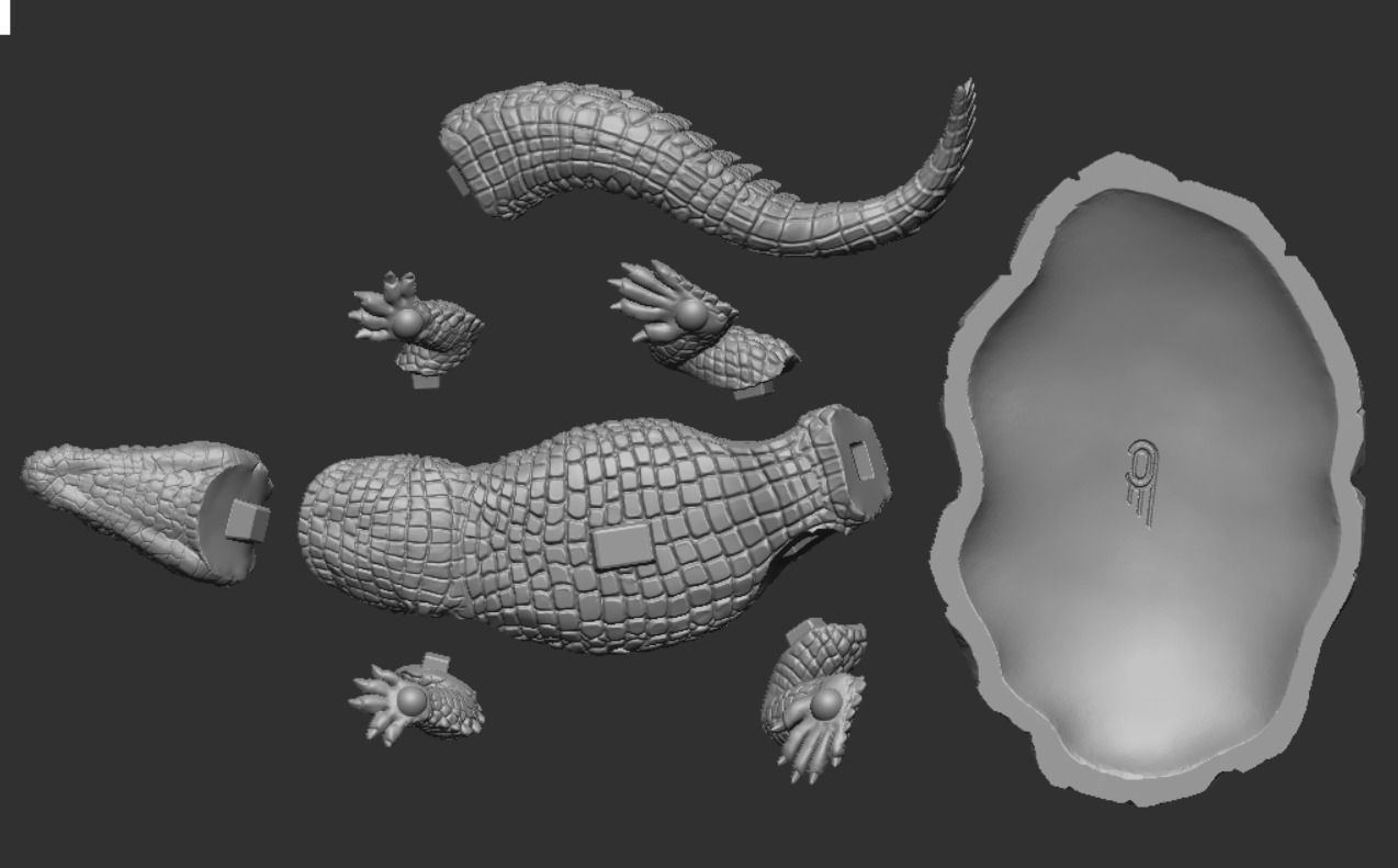 Nile Crocodile 3D print model_16