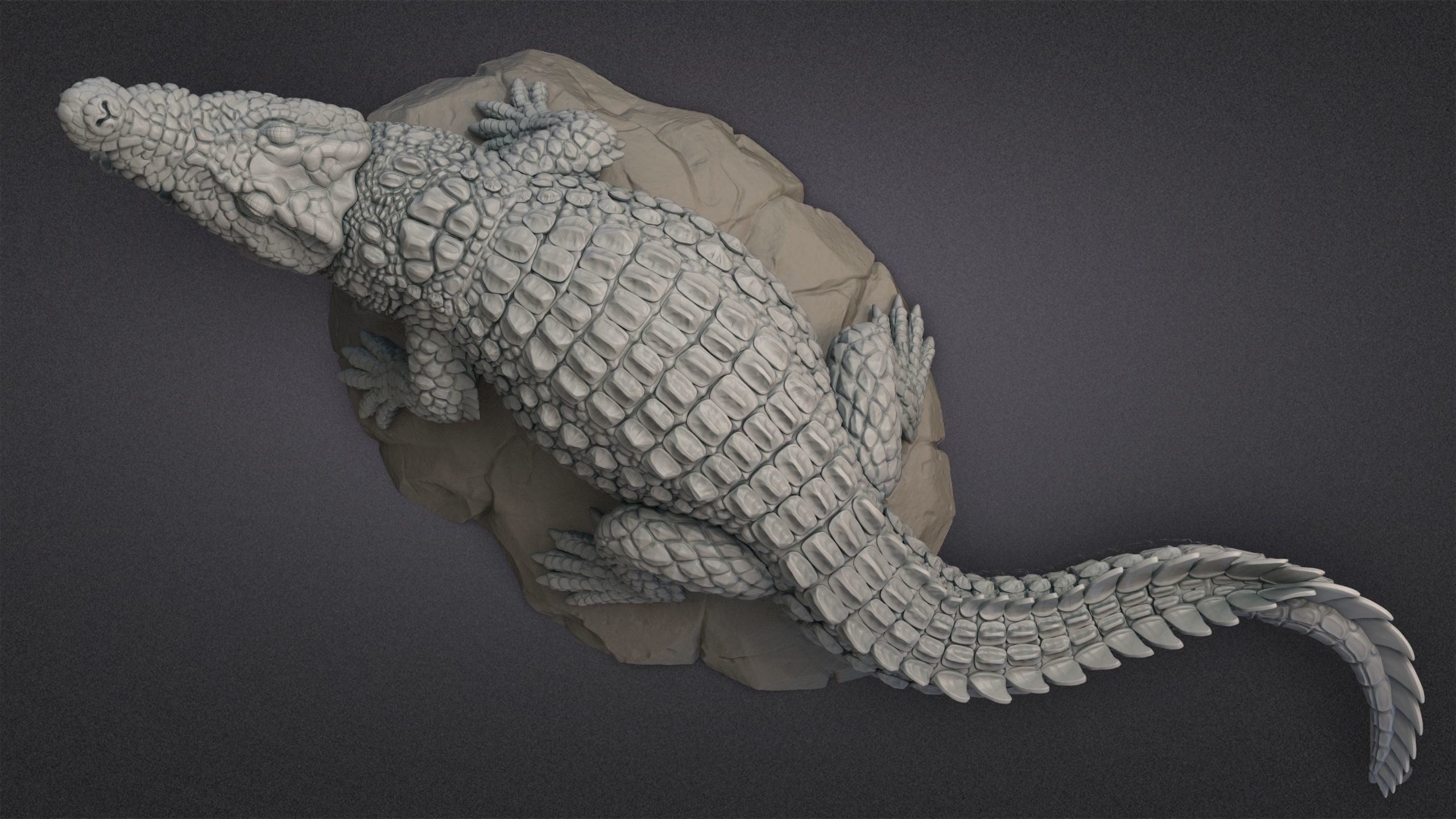 Nile Crocodile 3D print model_8