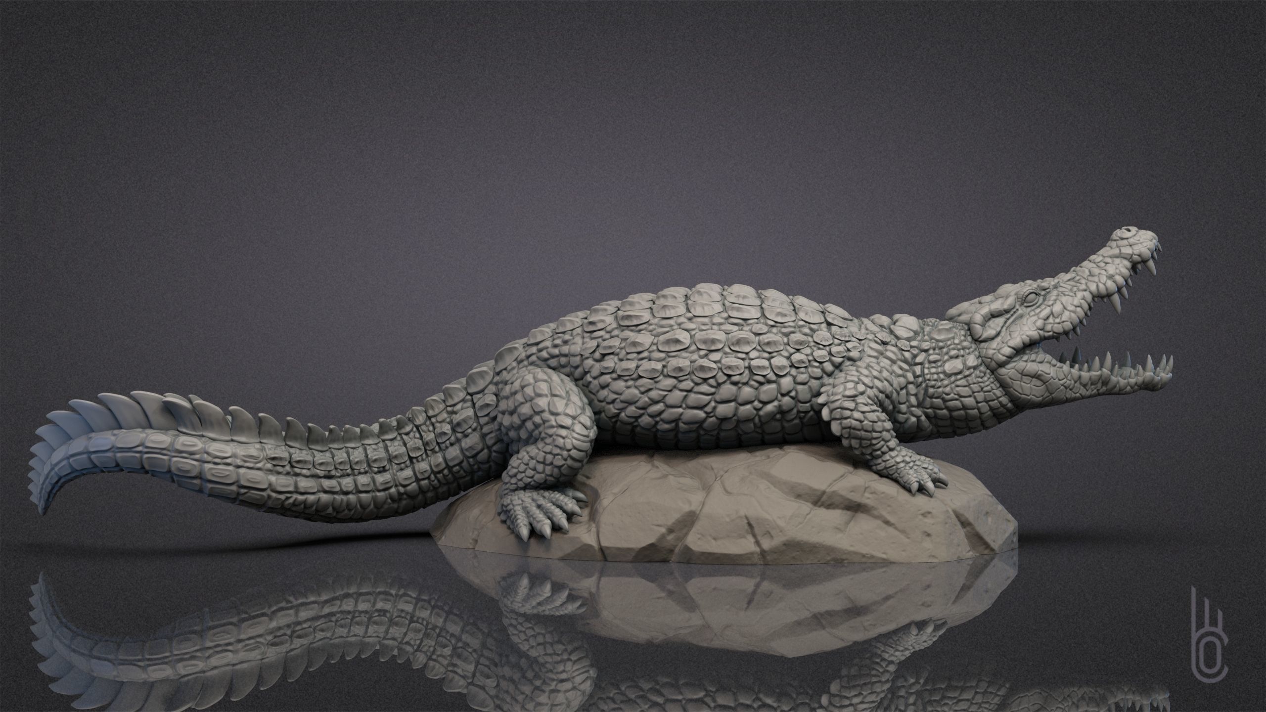 Nile Crocodile 3D print model_4