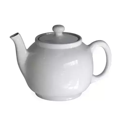 Classic White Porcelain Teapot 3D model