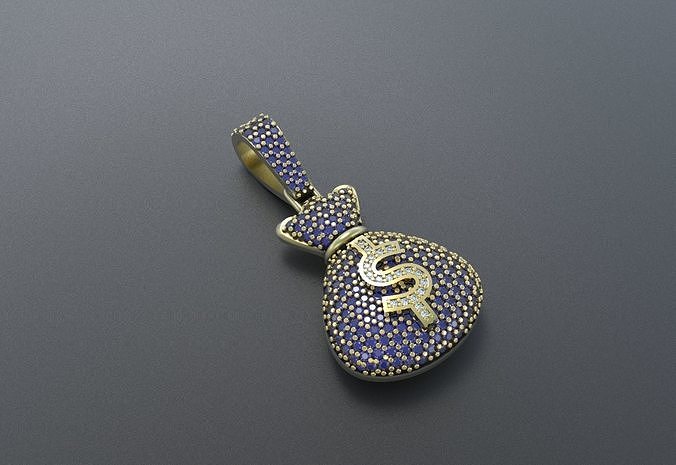 Gold Purse pendant 3D print model