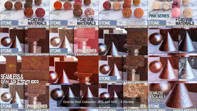 Granite Red Collection JPG and MAT Texture