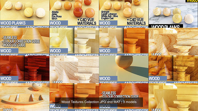 Wood Textures Collection JPG and MAT Texture