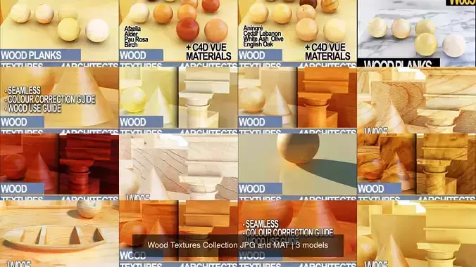 Wood Textures Collection JPG and MAT Texture