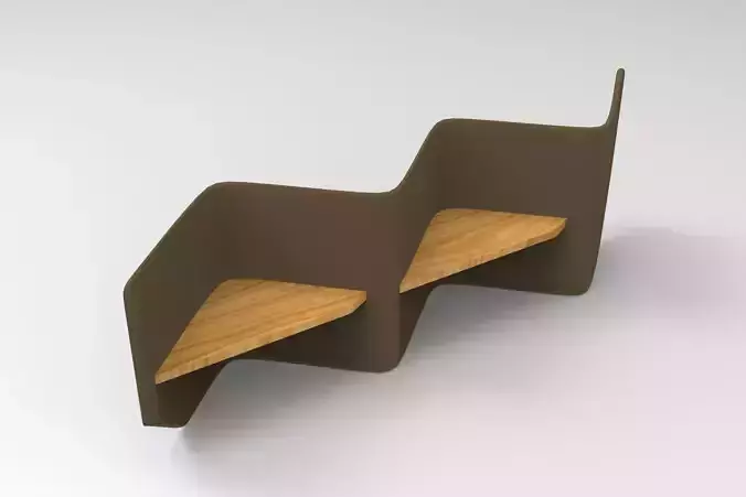 Moduler Stool Low-poly 3D model