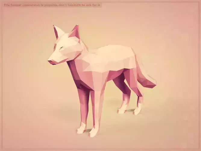 LowPoly Fox Figurine -- Ready for 3D Printing