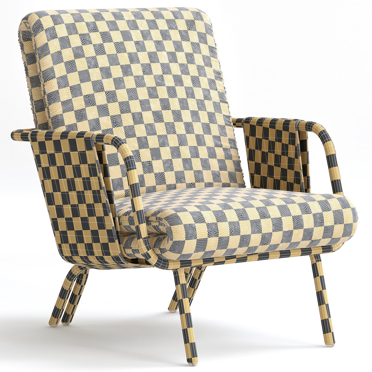 Diplopia armchair by Miniform 3d model Low-poly 3D model_1