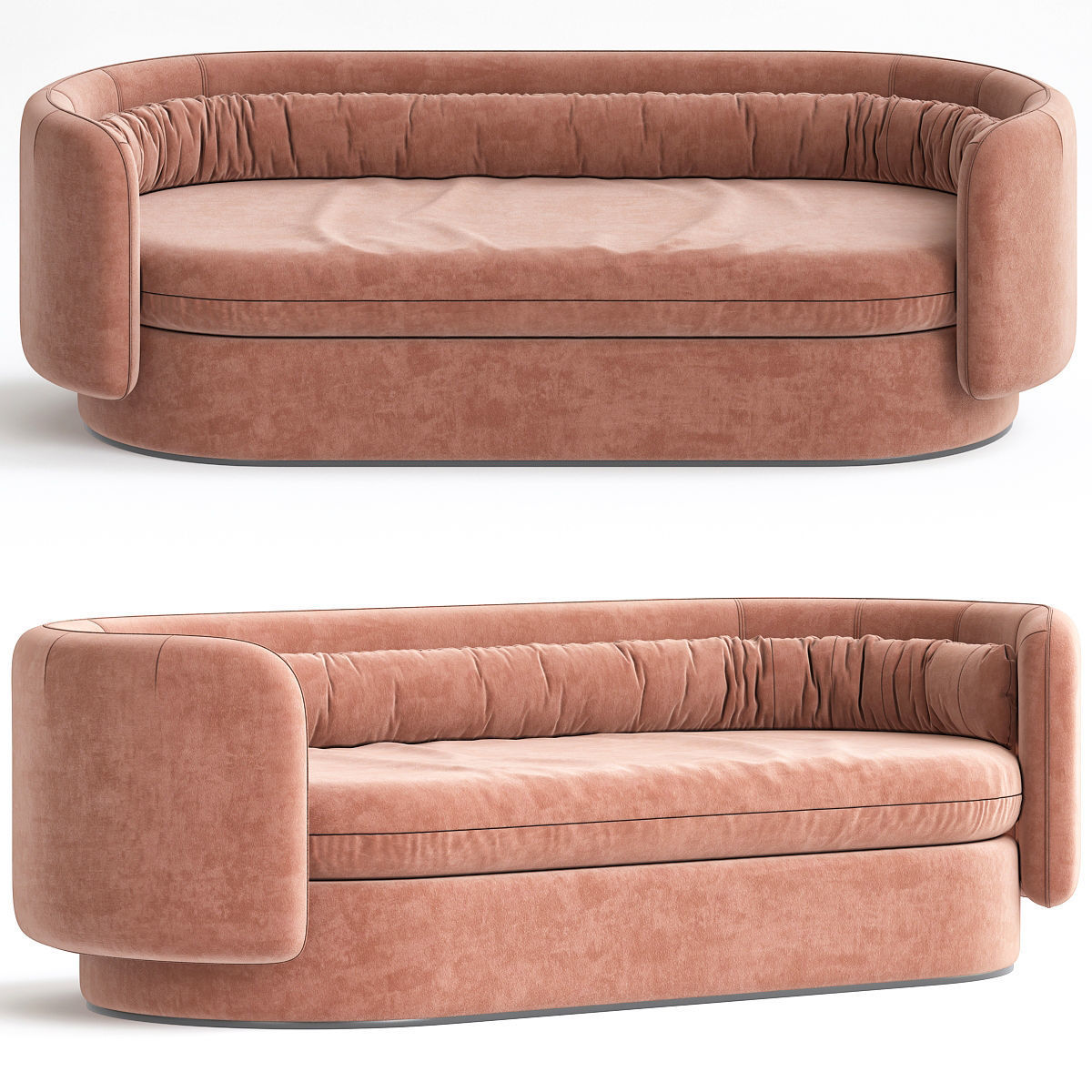 Group Three Seat Sofa 3d model Low-poly 3D model_1