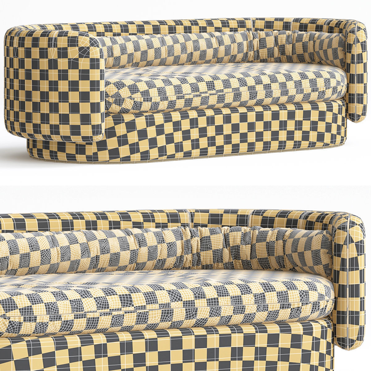 Group Three Seat Sofa 3d model Low-poly 3D model_2