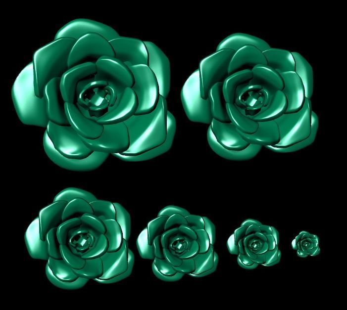 6 Pieces of Flowers 3D print model_15
