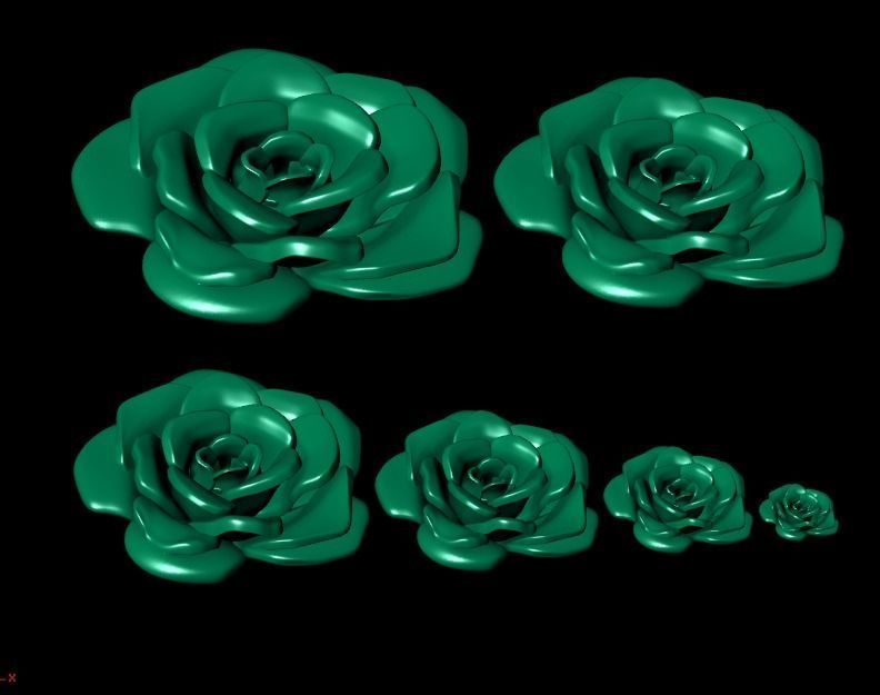 6 Pieces of Flowers 3D print model_19